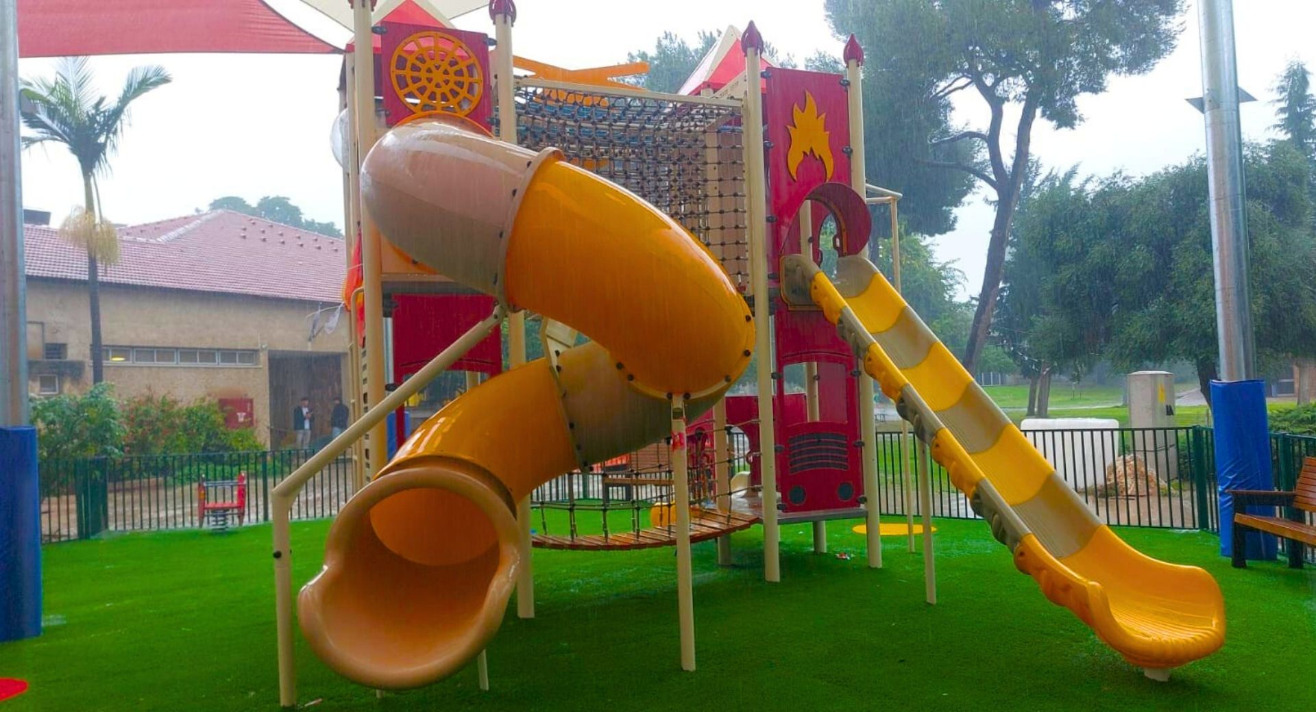 Fire Station Themed Playground Construction