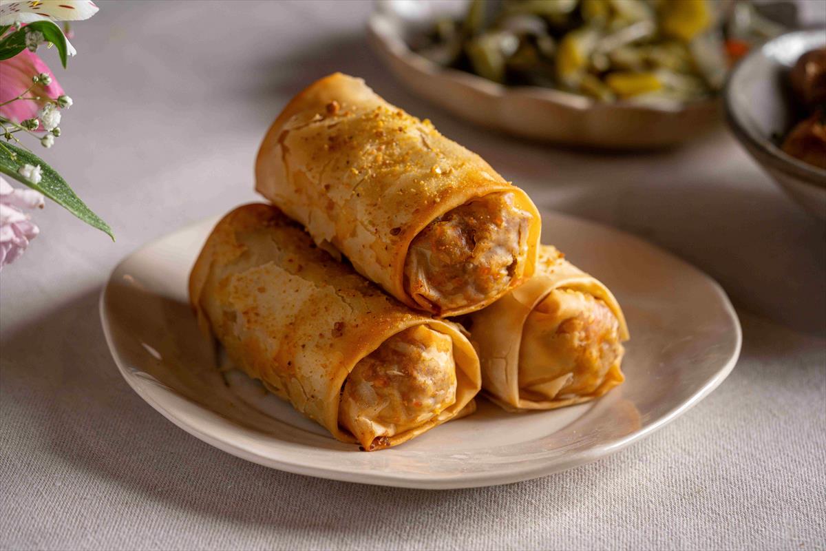 Veal & Pistachio Phyllo Rolls