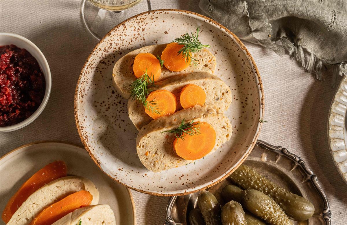Slice of Traditional Gefilte Fish