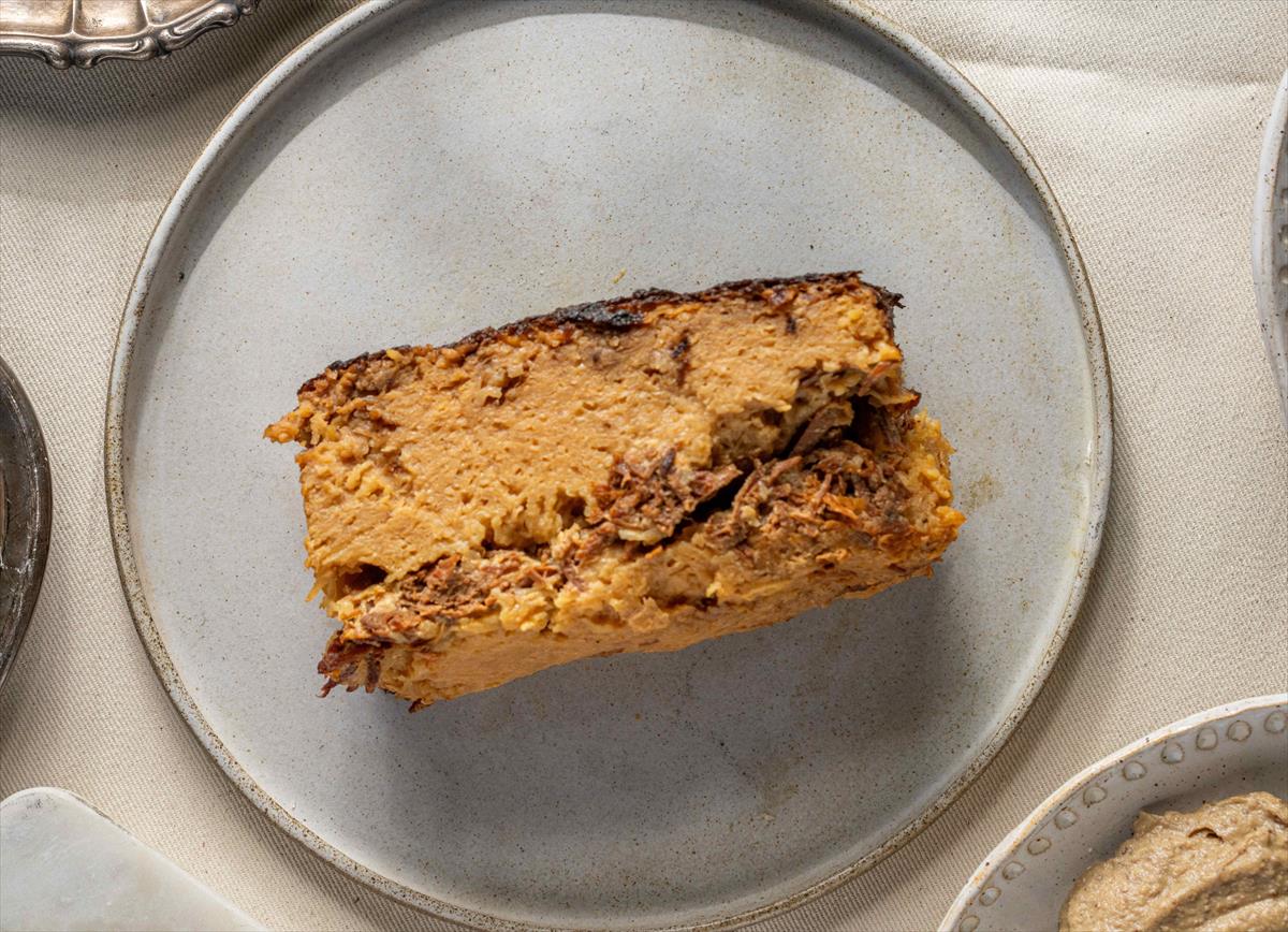 Yapchik Potato Kugel with Meat