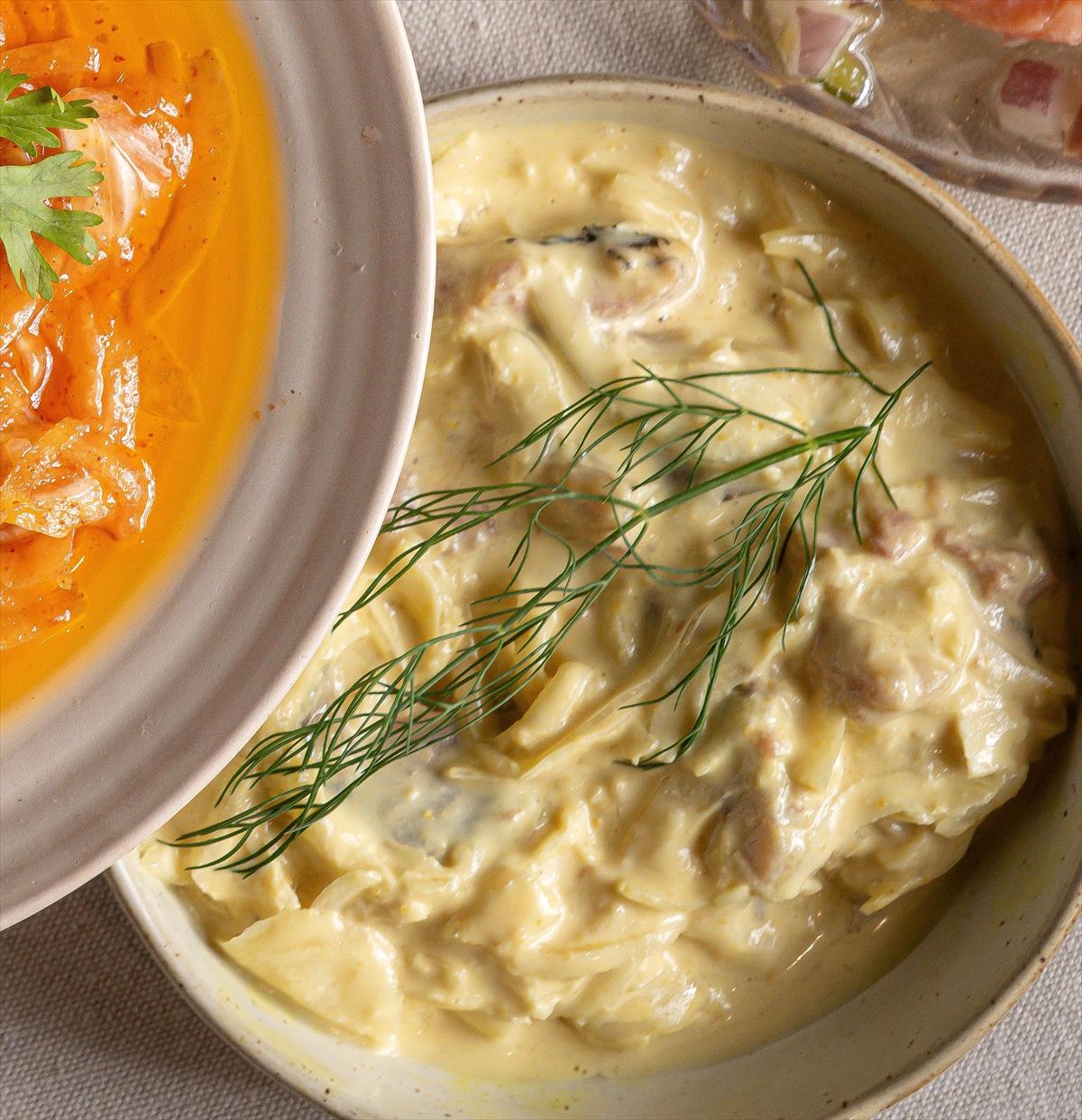 Pickled Matias with Dijon mustard