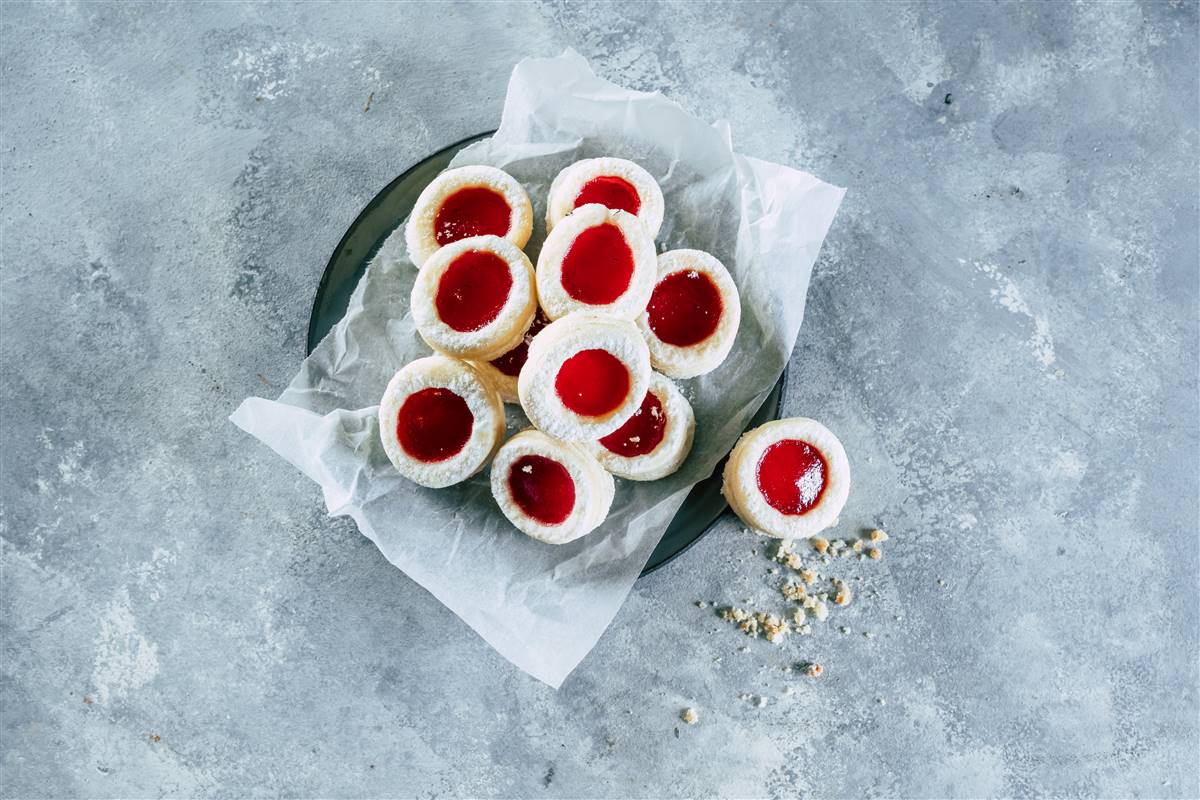 עוגיות ריבה תות