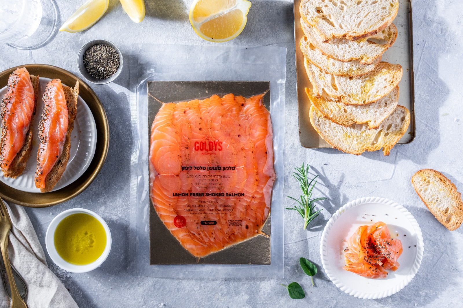 Lemon and Pepper–Smoked Salmon