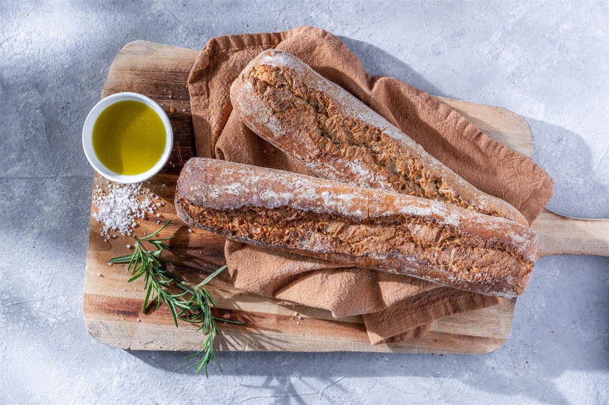 Long, Rustic Multigrain French Bread