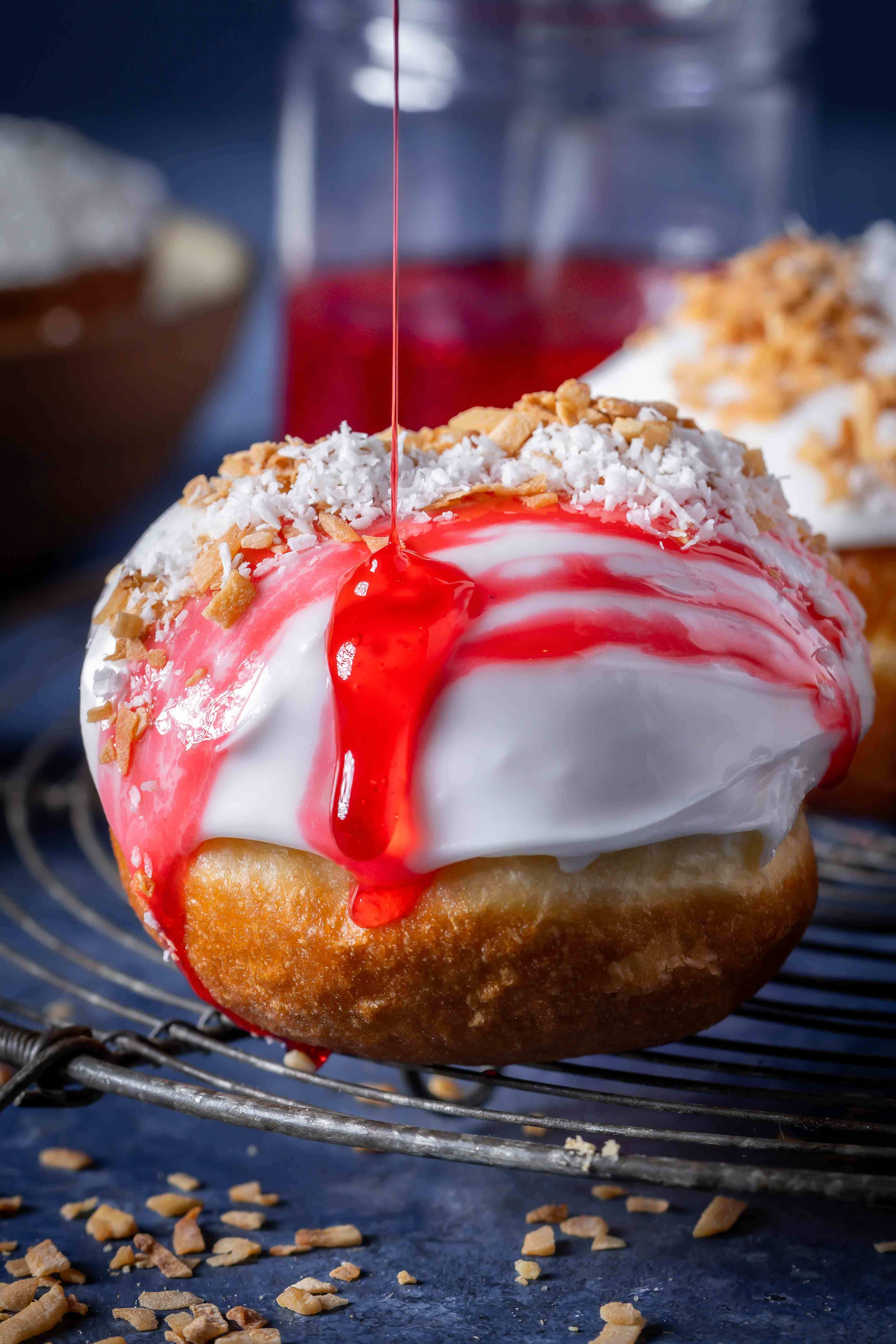 Malabi And Toasted Coconut Donut