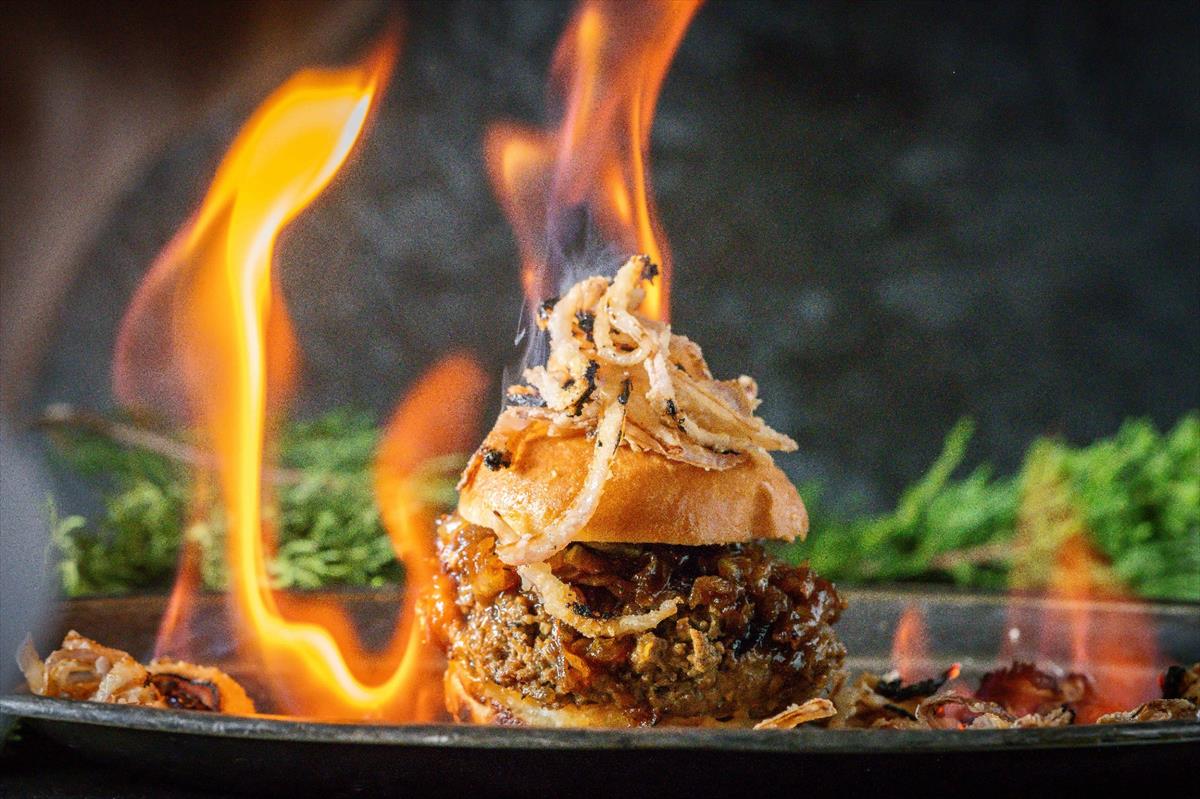 Chopped Liver And Caramelized Onion Jam Donut