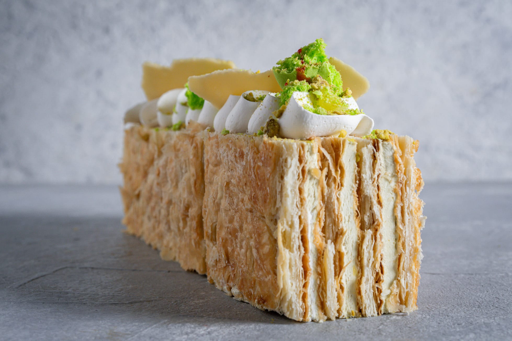 Pistachio and Maple Mille-Feuille