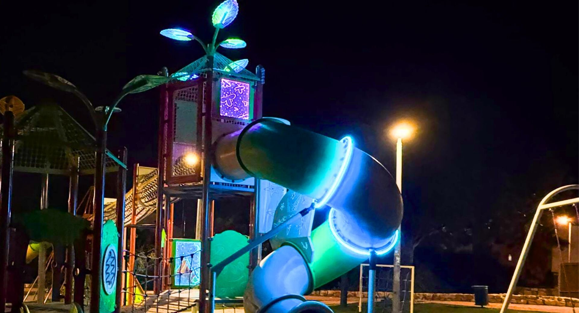 A Playground That Stays Inviting After Sunset