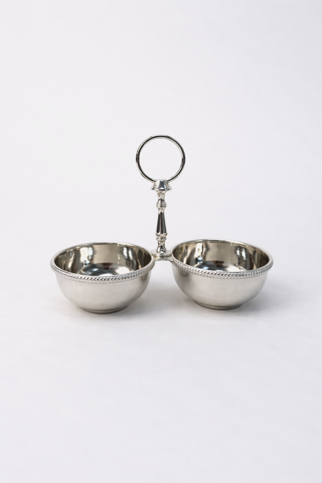 מעמד הגשה מכסף לפיצוחים/מלח פלפל