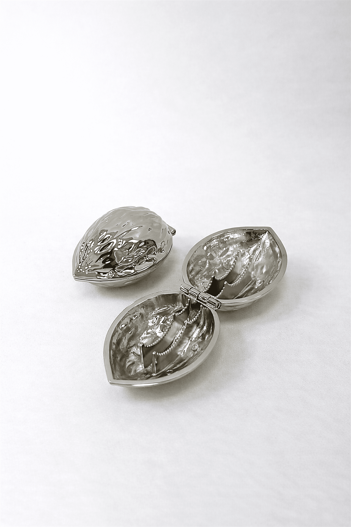 מגש כסף אליפסה עם ידיות