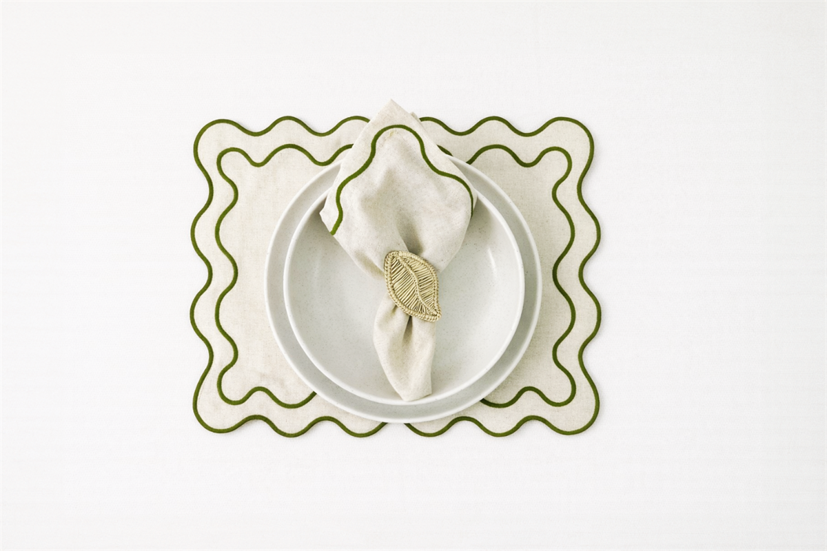 6 יחידות פלייסמט סטריפ טרקוטה