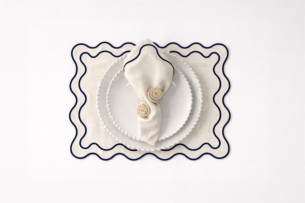 6 יחידות פלייסמט סטריפ טרקוטה