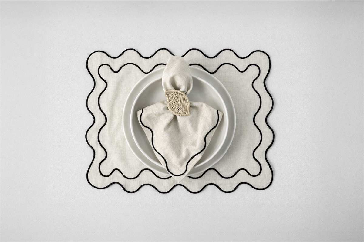 6 יחידות פלייסמט סטריפ טרקוטה