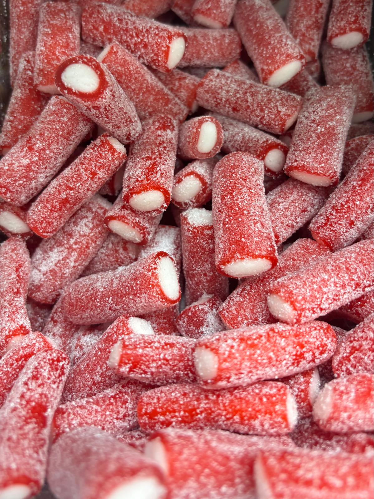 צינורות עבים מסוכר אדום