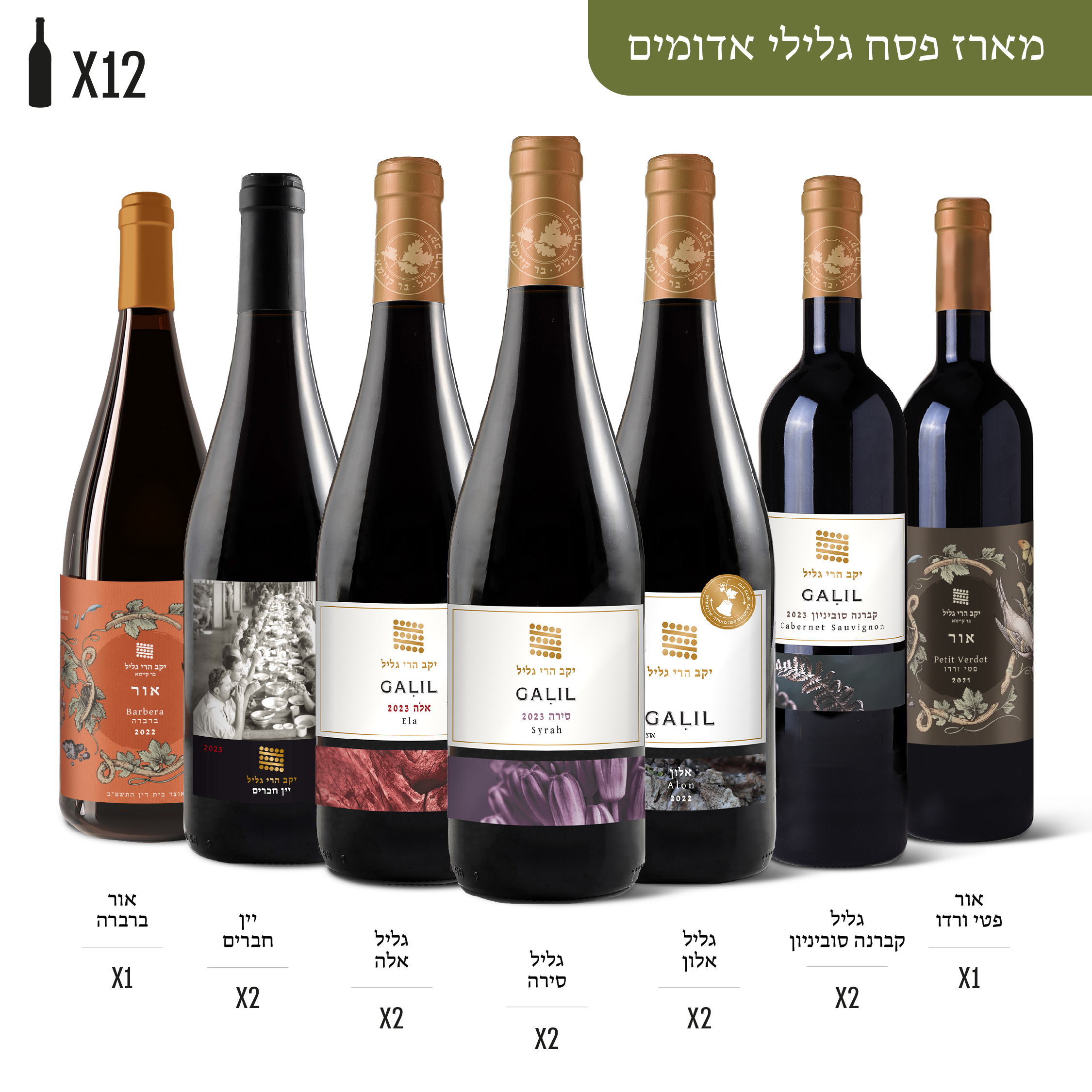 מארז פסח גלילי אדומים 2026