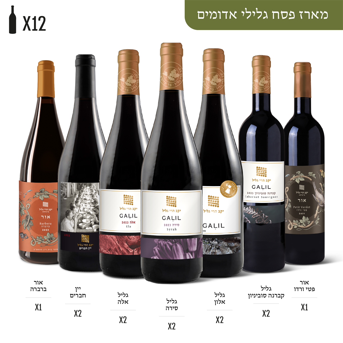 מארז פסח גלילי אדומים 2026