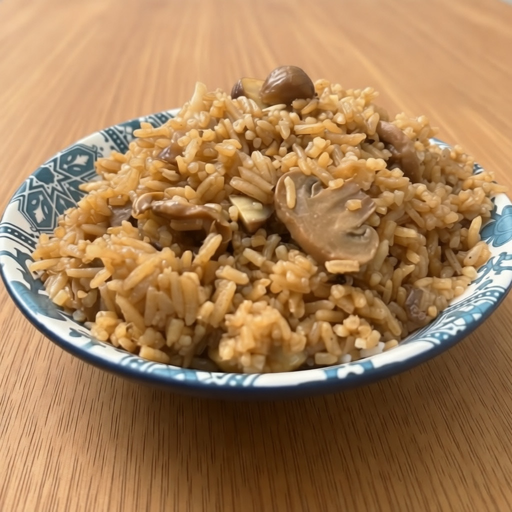 אורז פטריות וערמונים