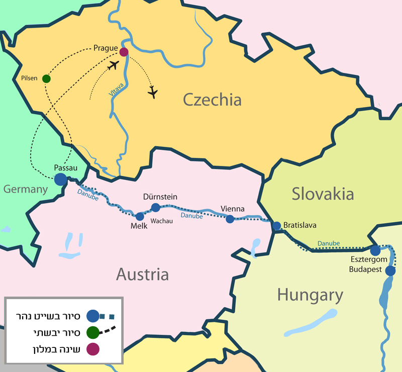 מצריחי פראג אל קסמי הדנובה