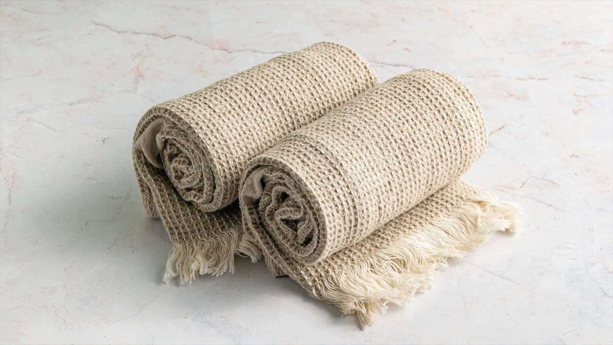 זוג מגבות מטבח כפריות