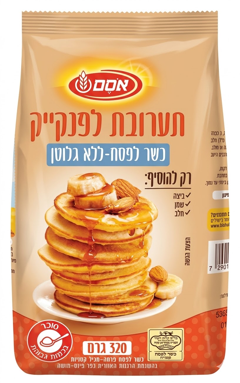 תערובת לפנקייק אסם -כשר לפסח