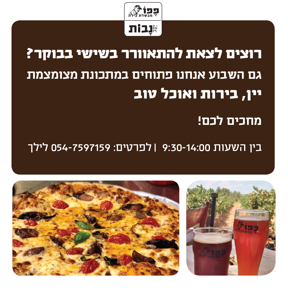 רוצים לצאת להתאוור בשישי?