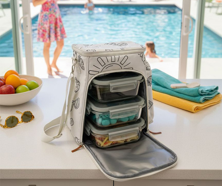 תיק ציידנית עם כלי זכוכית ADVENTURE CAMP