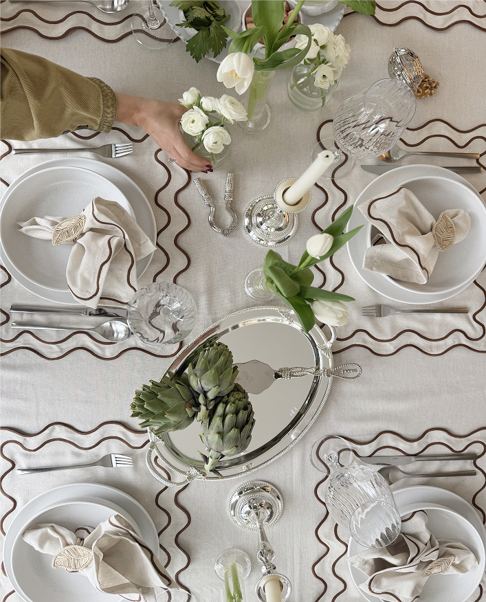 כוס יין טקסטורת פסים