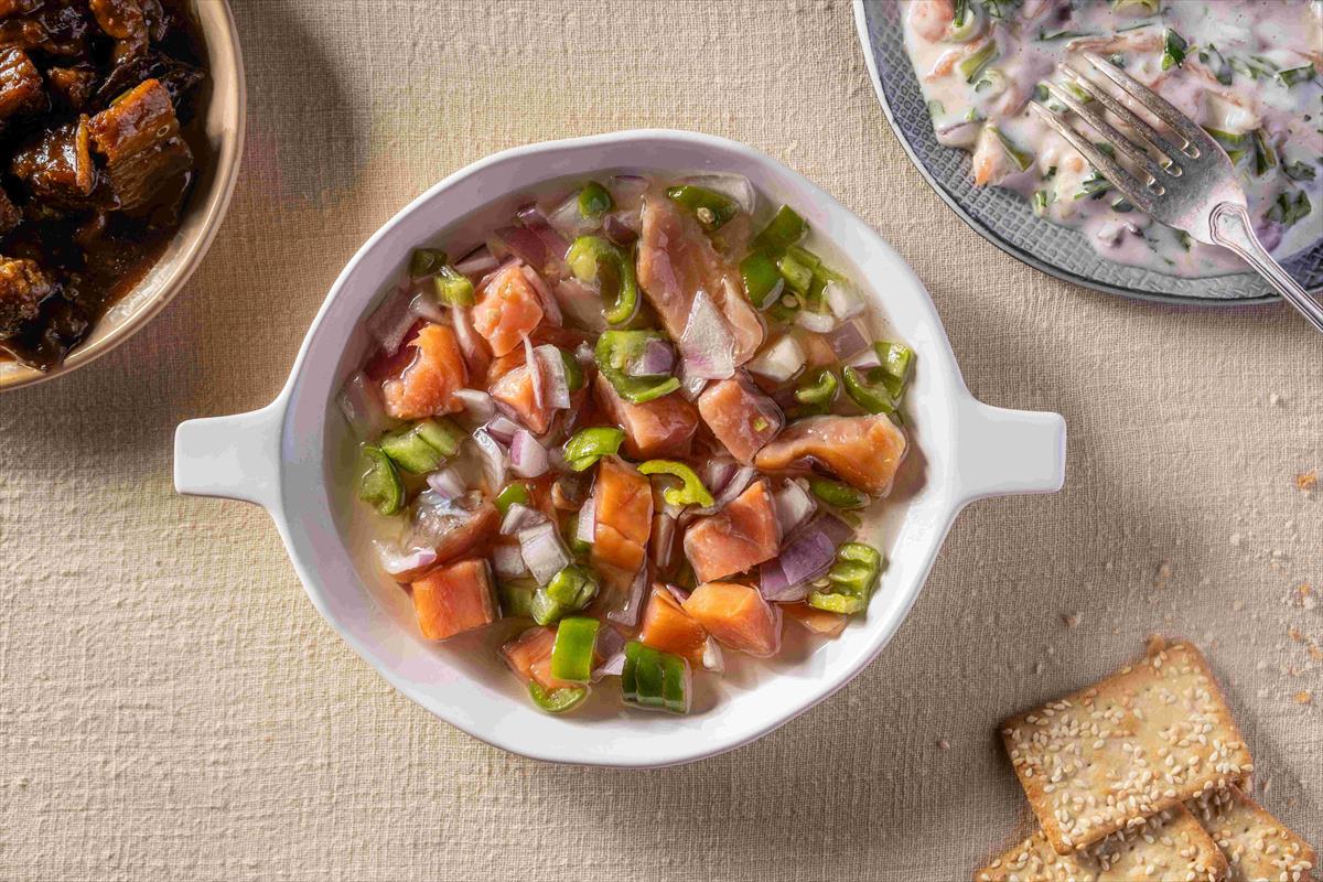 Cold-Smoked Salmon Cubes