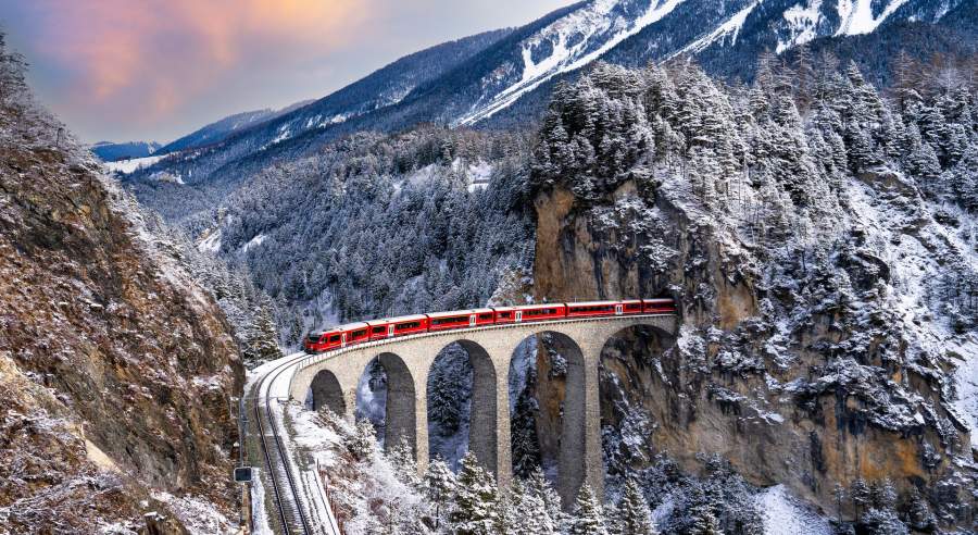 טיול רכבות נופיות בשוויץ