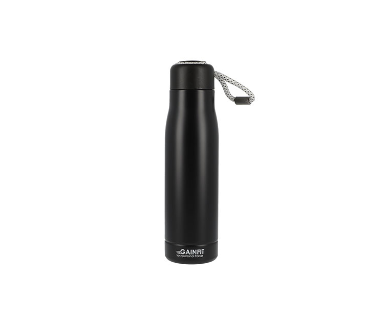 בקבוק שחור דופן כפולה ידית חבל 500 מ"ל GANIFIT