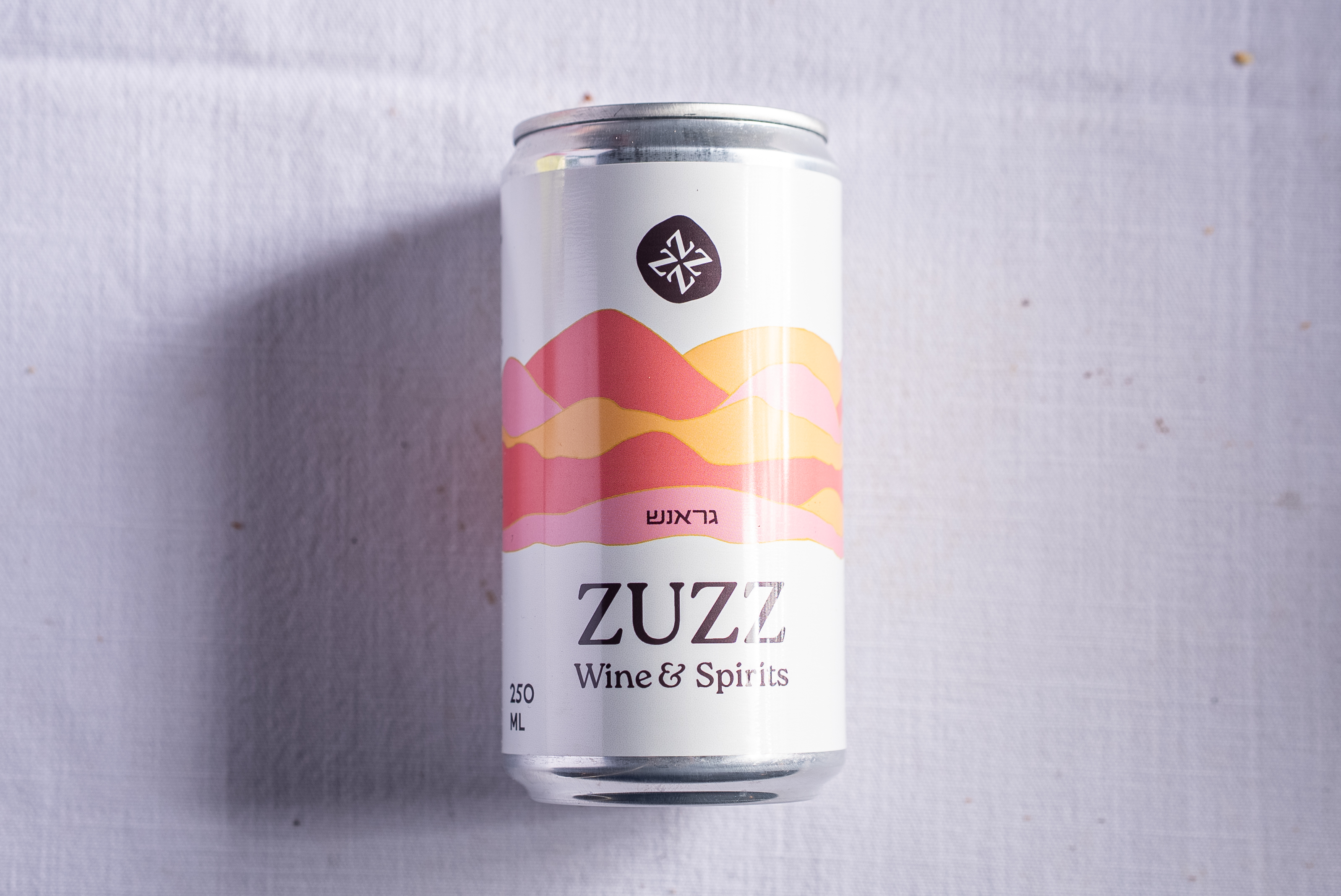Semi-dry Rosé Grenache wine in a can