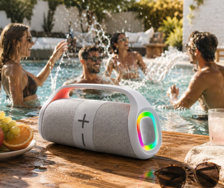 רמקול נייד Bluetooth עם תאורת  DJ SOUND LED 