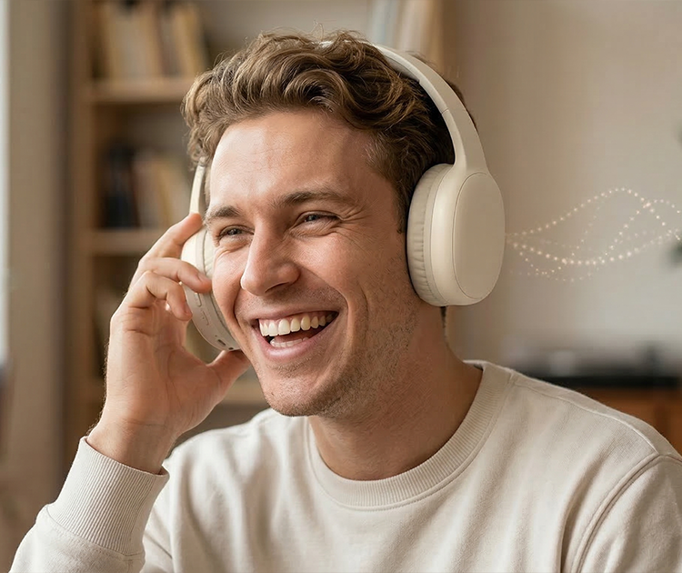 סט אוזניות קשת, אוזניות אלחוטיות ורמקול DJ SOUND