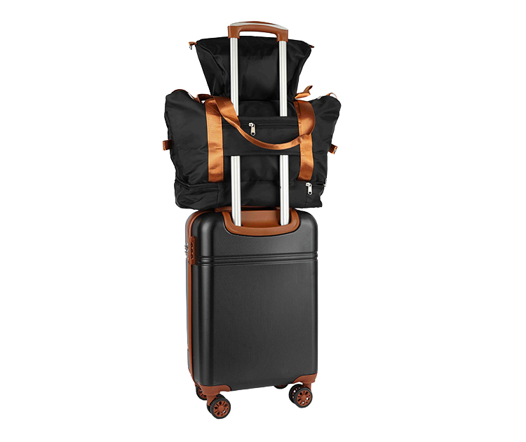 מזוודת טרולי 20 עם 2 תיקים צבע שחור TRAVEL SMART