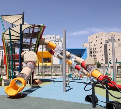 Central Adventure Structure for a Public Playground 