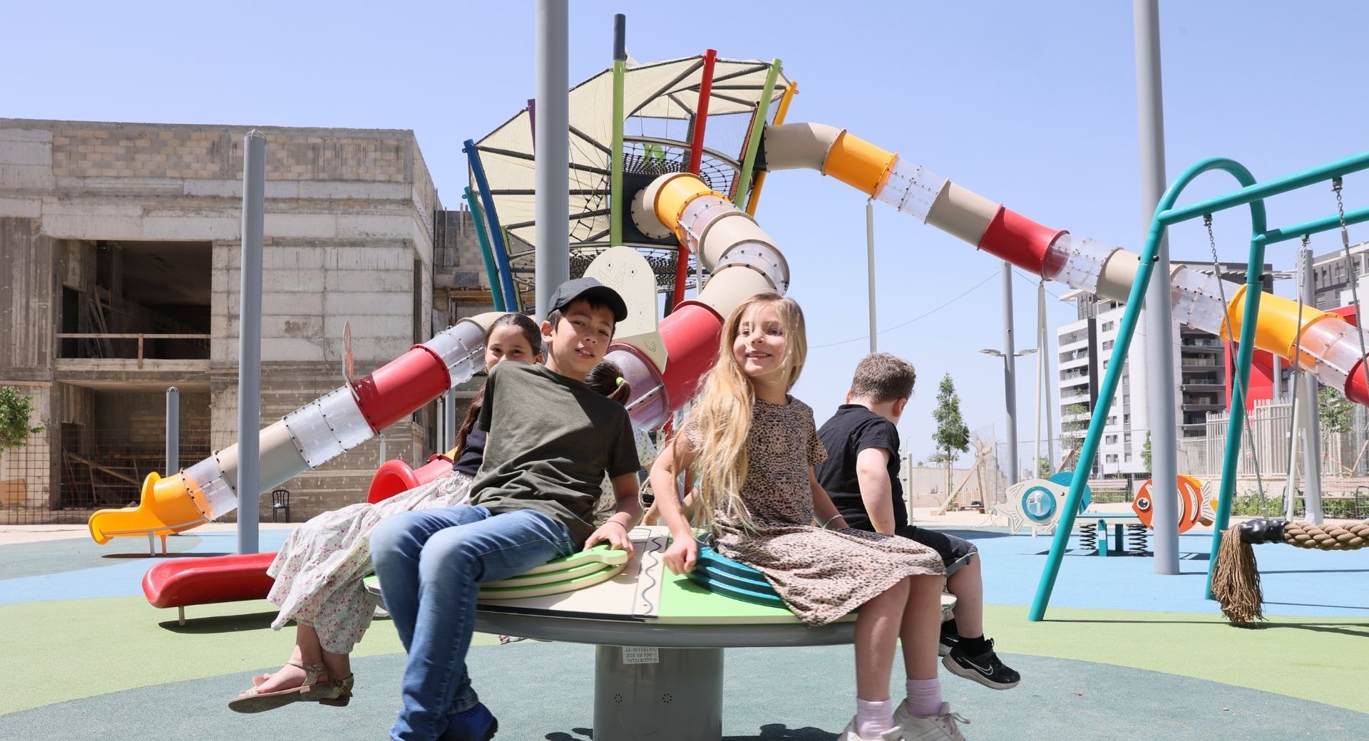 Central Adventure Structure for a Public Playground 