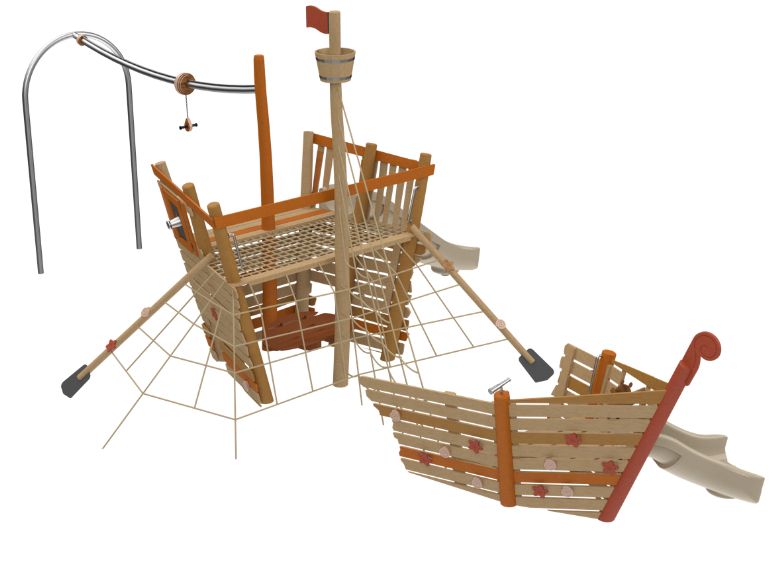 Ship-Themed Play Structure