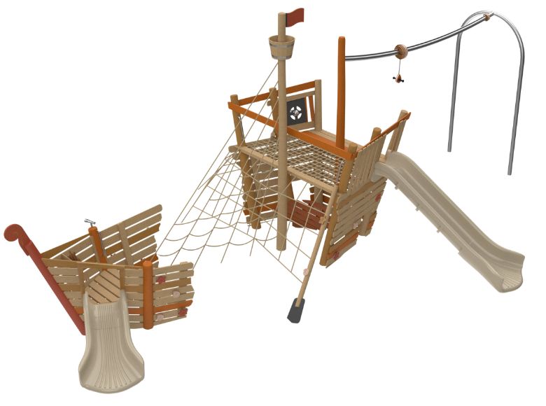 Ship-Themed Play Structure