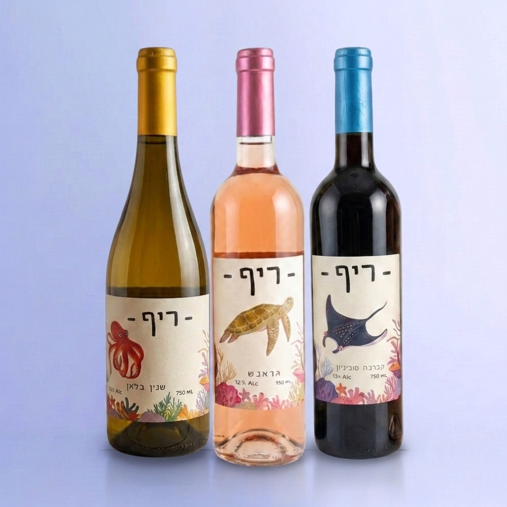 שלישיית ריף אדום לבן ורוזה | במשלוחים בלבד