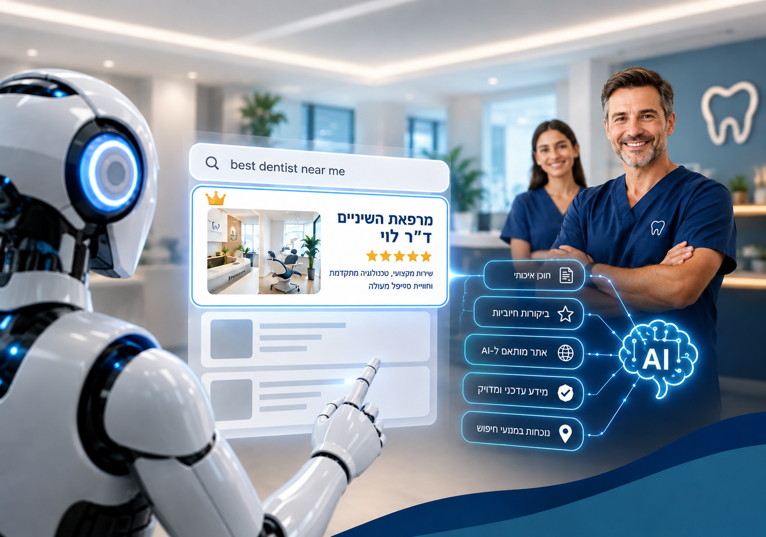 איך תגרמו למנועי ה־AI להמליץ דווקא על המרפאה שלכם?