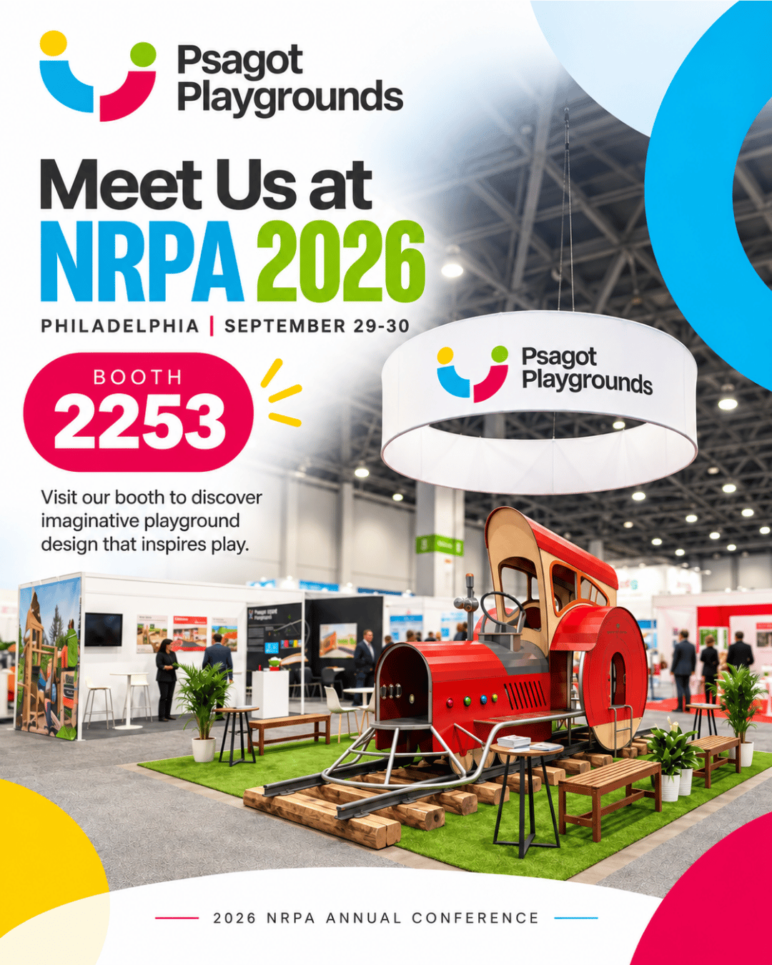 Meet Psagot Playgrounds at NRPA 2026 in Philadelphia, September 29-30, Booth 2253