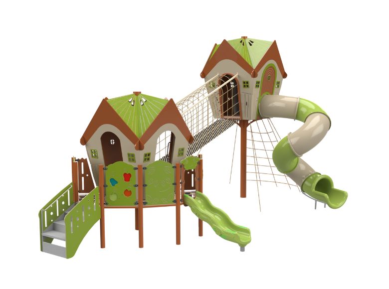 מתקן משולב אקסטרים דגם ארץ עוץ 2 מגדלים D
