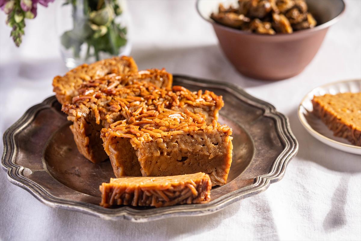 English cake and Jerusalem kugel